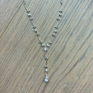 Sterling silver diamond necklace